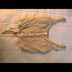 Cropped Tie Front Shirt